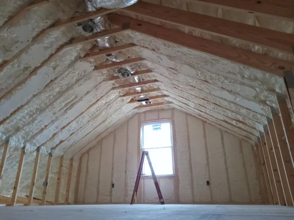 Spray foam roofing application for Roof Restoration project in Michigan City